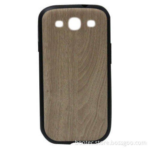 New Wooden PU Leather-coated and TPU Case for Samsung S3/9300, Various Colors, Patterns Available